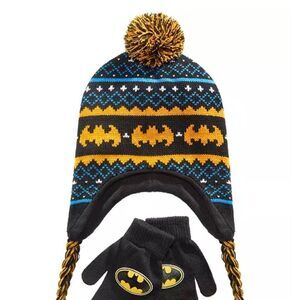 2 Piece Batman Hat & Gloves Set